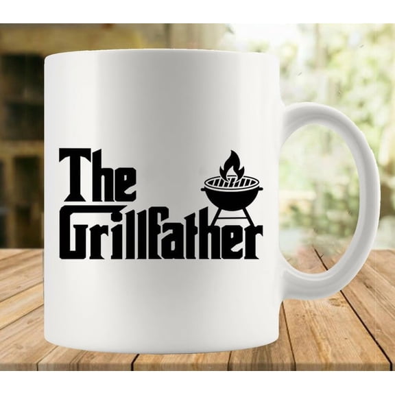The Grillfather Coffee Mug - Birthday Valentines Couples Coffee Mugs Funny Friend Cute Lovers Gifts 11oz Tea Cup for Women and Men
