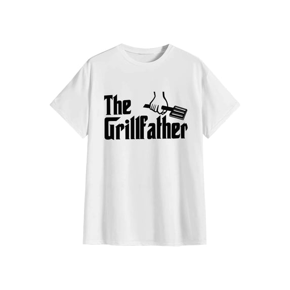 The Grillfather | Funny Dad Grandpa Grilling BBQ Meat Humor T-Shirt Joke for Men