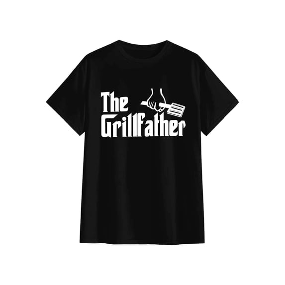The Grillfather | Funny Dad Grandpa Grilling BBQ Meat Humor T-Shirt Joke for Men