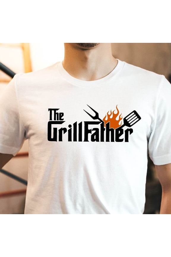 The Grillfather T-Shirt, Father's Day Shirt, Dads BBQ Tee, Grilling Dad, Grill Father, Gift for Daddy, Funny Father's Day Gift, Dadlife Tee