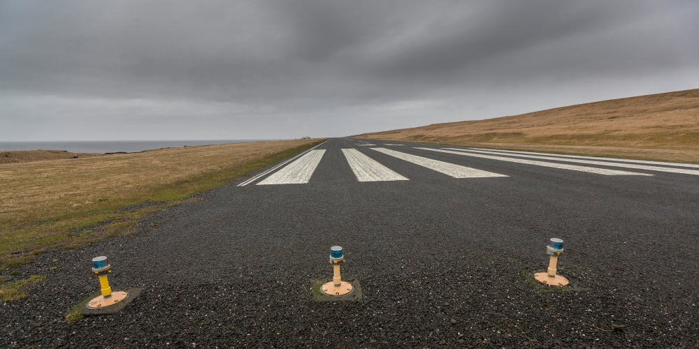 The Grimsey airport Grimsey Island Northern Iceland Canvas Art - Panoramic Images (9 x 27)