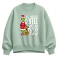 thumbnail image 1 of The Grinch - All Need Is Coffee And My Dog - Women's Oversized Fleece Crew Sweatshirt, 1 of 3