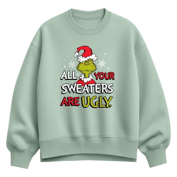 The Grinch - All Your Sweaters Are Ugly Women's Oversized Fleece Crew Sweatshirt
