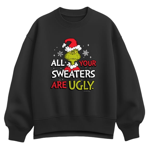 The Grinch - All Your Sweaters Are Ugly Women's Oversized Fleece Crew Sweatshirt