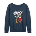 thumbnail image 1 of The Grinch - And Max Women's Lightweight French Terry Wide Neck Long Sleeve Graphic Shirt, 1 of 4