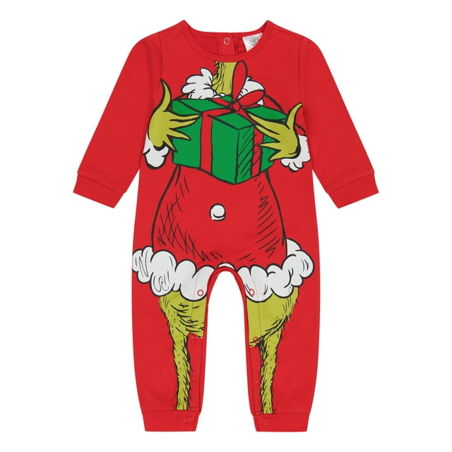 The Grinch Baby Coverall, Sizes 0/3 Months - 24 Months - Walmart.com
