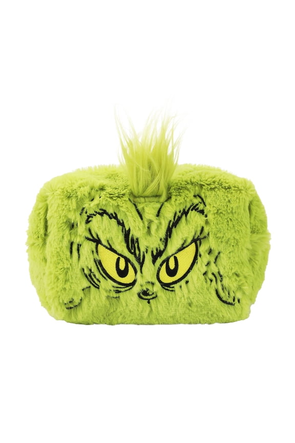 The Grinch Big Face Character Women's Green Cosmetic Toiletry Bag