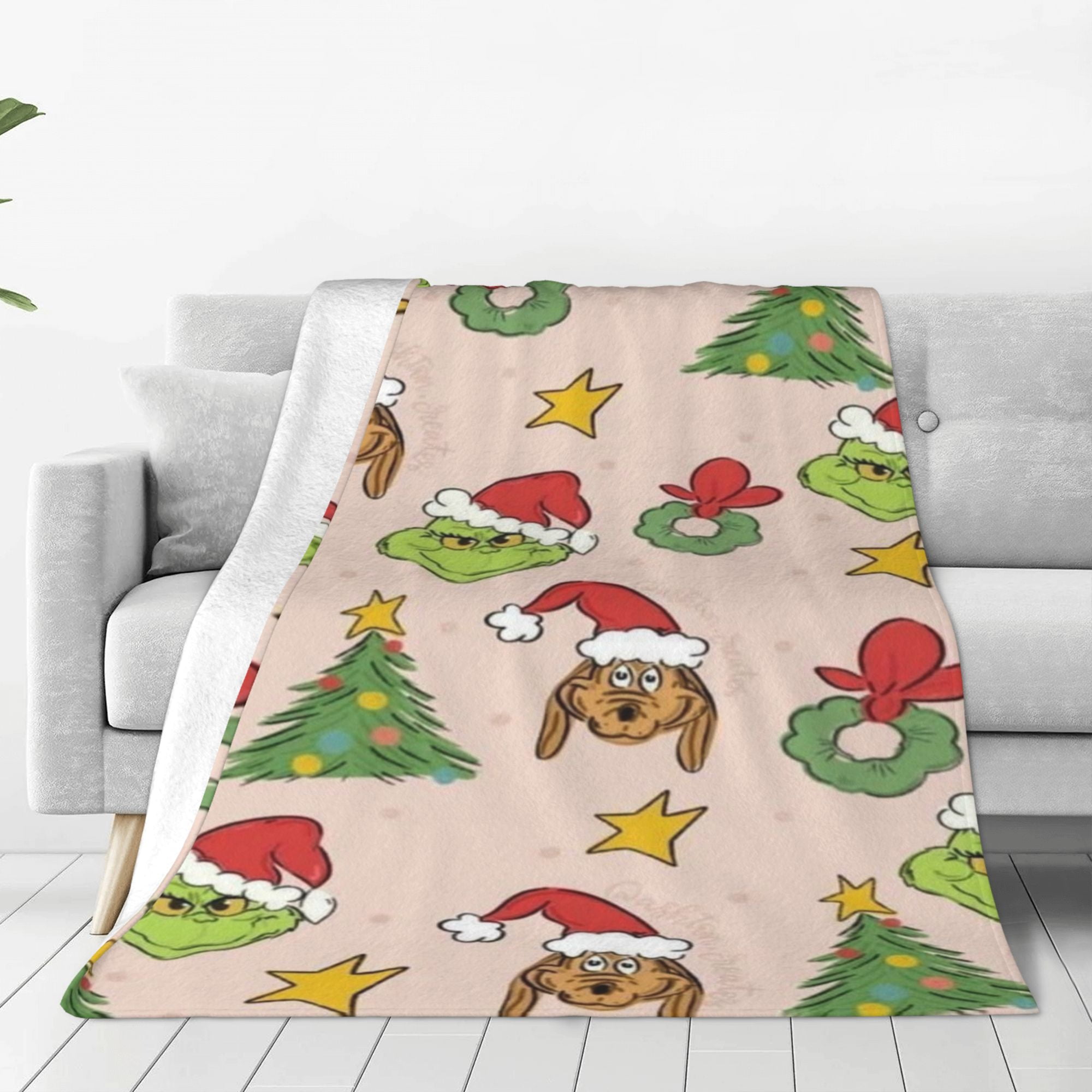 Holiday Christmas Throw Blanket Soft Plush 50x60 Santa Walmart