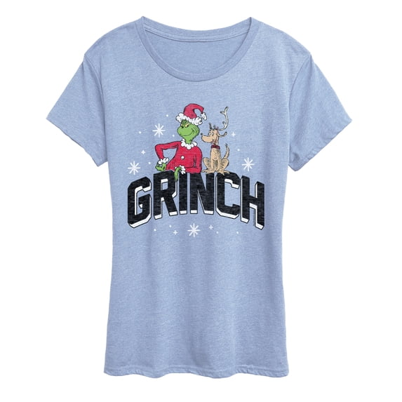 The Grinch - Block Letters And Max - Women's Short Sleeve Graphic T-Shirt
