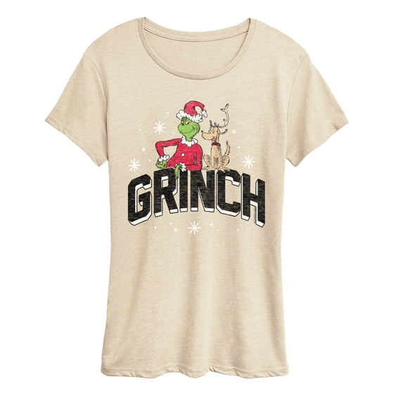 The Grinch - Block Letters And Max - Women's Short Sleeve Graphic T-Shirt