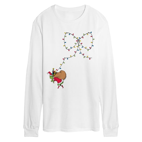 The Grinch - Bow Lights Men's Long Sleeve Graphic T-Shirt