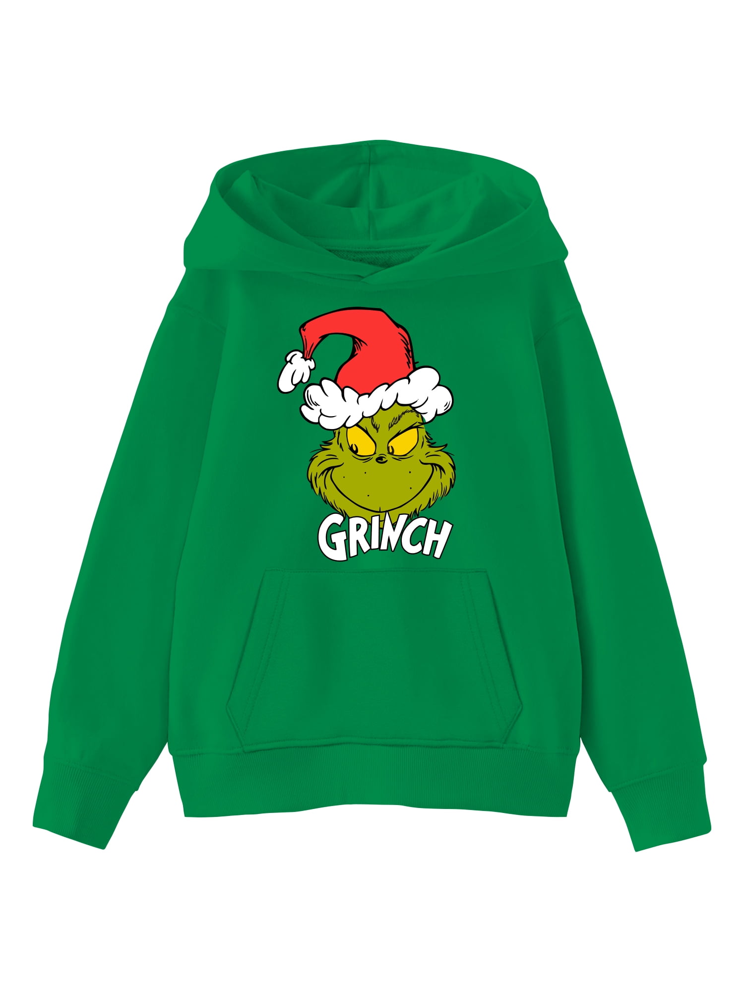 The Grinch Kids Graphic Fleece Hoodie, Mischievous Smile, Sizes 4-18