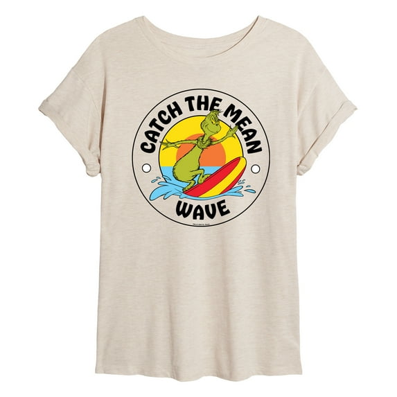 The Grinch - Catch The Mean Wave - Juniors Ideal Flowy Muscle T-Shirt