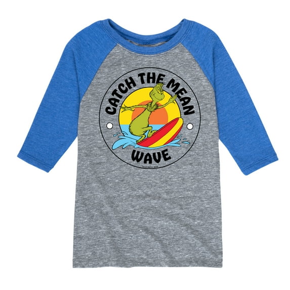 The Grinch - Catch The Mean Wave - Toddler & Youth Raglan Graphic T-Shirt