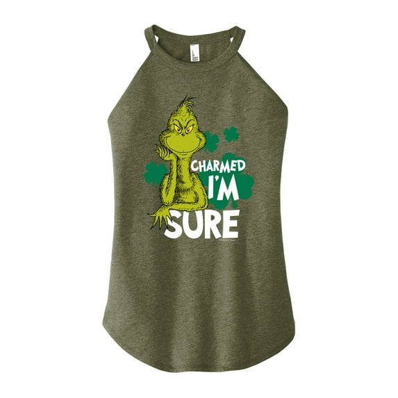 The Grinch - Charmed I'm Sure - Juniors High Neck Tank Top