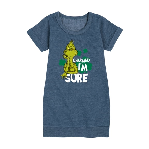 The Grinch - Charmed I'm Sure - Toddler And Youth Girls Fleece Dress