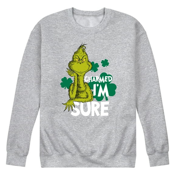 The Grinch - Charmed Im Sure - Men's Crew Neck Fleece Pullover
