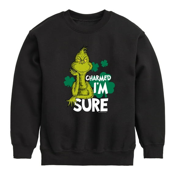 The Grinch - Charmed Im Sure - Toddler And Youth Crewneck Fleece Sweatshirt