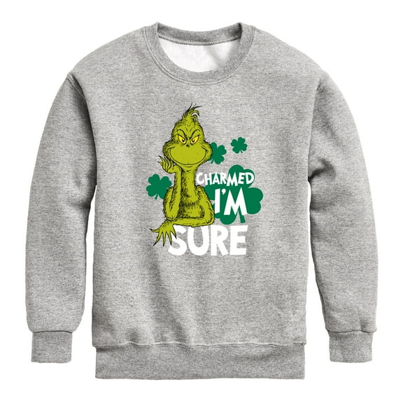The Grinch - Charmed Im Sure - Toddler And Youth Crewneck Fleece Sweatshirt