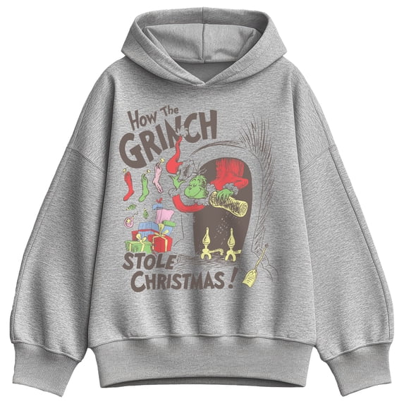 The Grinch - Chimney Peek Women's Oversized Fleece Hoodie Sweatshirt