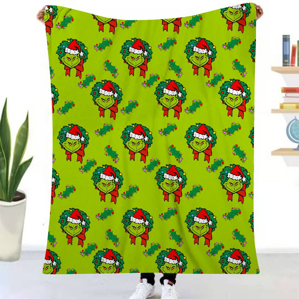 The Grinch Christmas Blankets and Throws Soft Blanket Throw Fleece