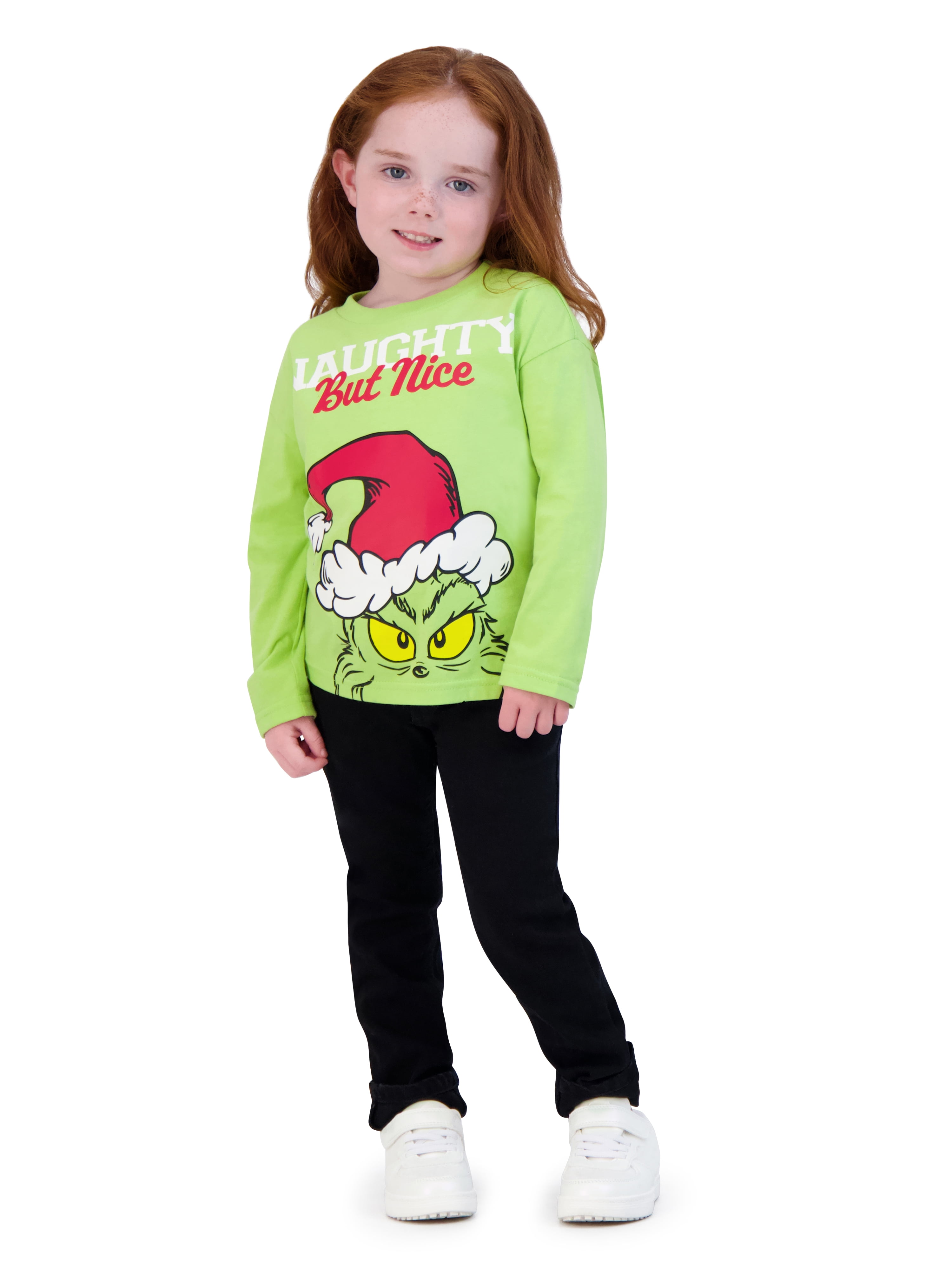 Dr. Seuss' The Grinch Christmas Toddler Unisex Long Sleeve T-Shirt, Sizes 2T-5T
