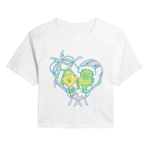 The Grinch - Coquette - Juniors Cropped Graphic T-Shirt