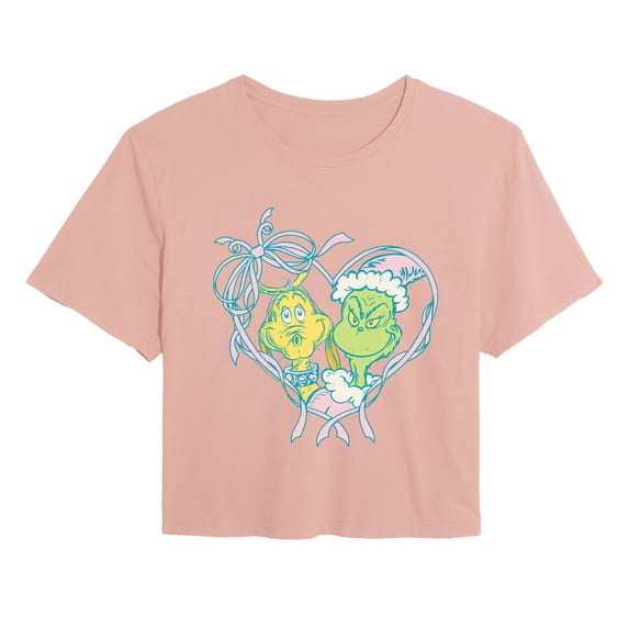 The Grinch - Coquette - Juniors Cropped Graphic T-Shirt