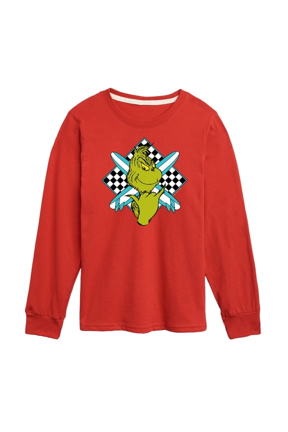 The Grinch - Crossed Surfboards - Toddler & Youth Long Sleeve Graphic T-Shirt