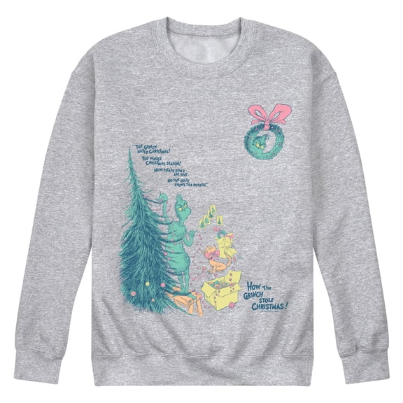 The Grinch - Decorating The Tree Men's Graphic Fleece Sweatshirt