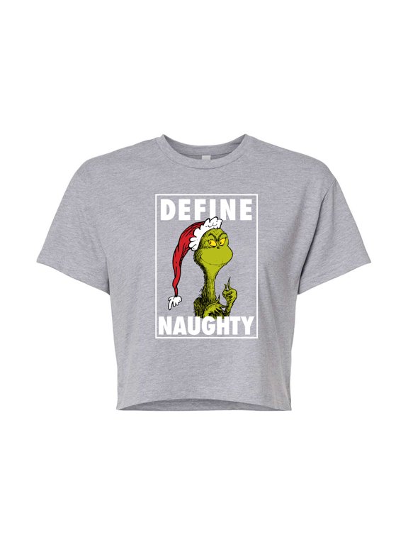 The Grinch - Define Naughty Women's Cropped Graphic T-Shirt