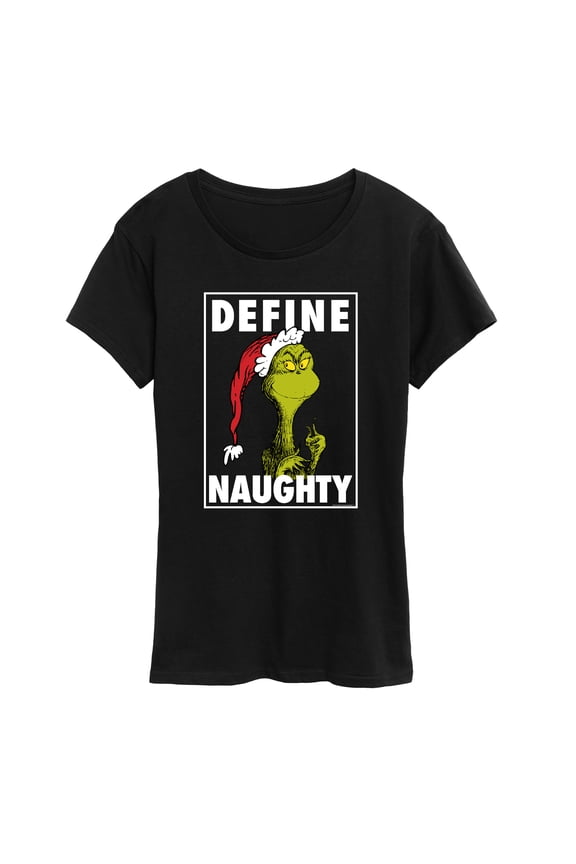 The Grinch - Define Naughty - Women's Short Sleeve Graphic T-Shirt