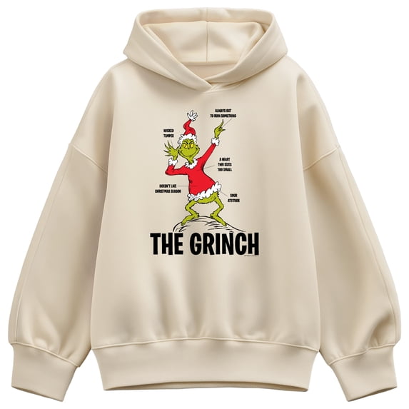 The Grinch - Description Oversized Fleece Hoodie Sweatshirt