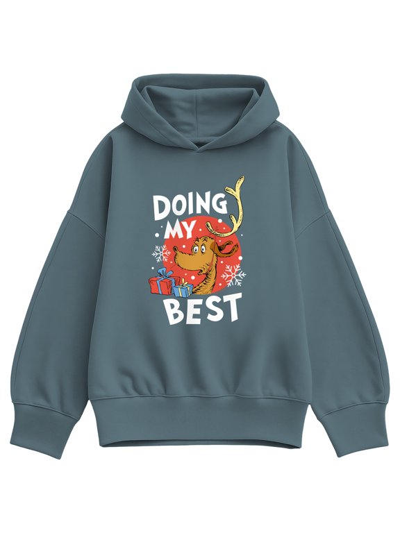 The Grinch - Doing My Best Max Women's Oversized Fleece Hoodie Sweatshirt