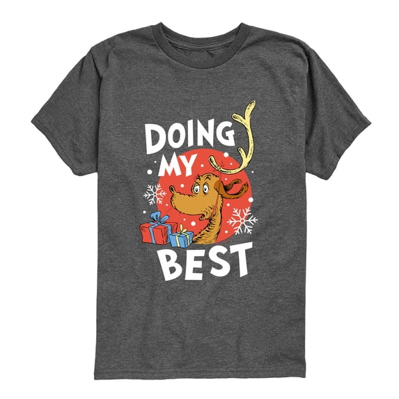 The Grinch - Doing My Best Max - Youth Boys Short Sleeve Graphic T-Shirt