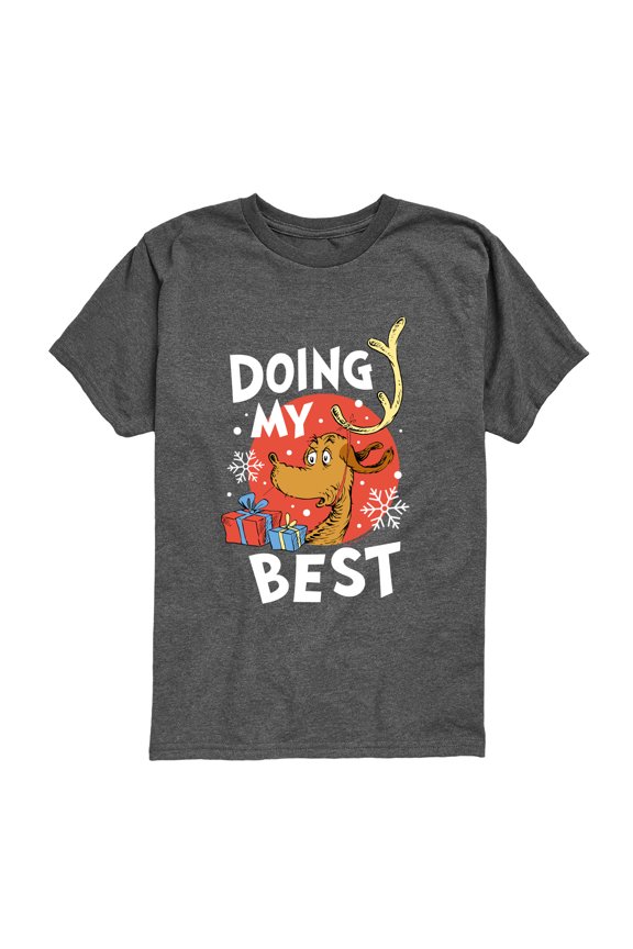The Grinch - Doing My Best Max - Youth Boys Short Sleeve Graphic T-Shirt