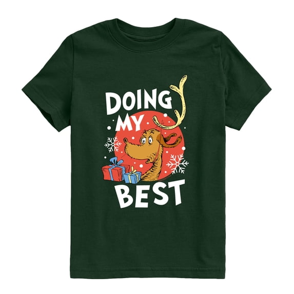 The Grinch - Doing My Best Max - Youth Boys Short Sleeve Graphic T-Shirt