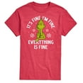 thumbnail image 1 of Dr. Seuss - Grinch Everything is Fine - Men's Short Sleeve Graphic T-Shirt, 1 of 5