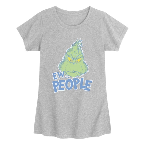The Grinch - Ew, People Girls' Fitted Short Sleeve Graphic T-Shirt