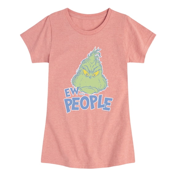 The Grinch - Ew, People Girls' Fitted Short Sleeve Graphic T-Shirt
