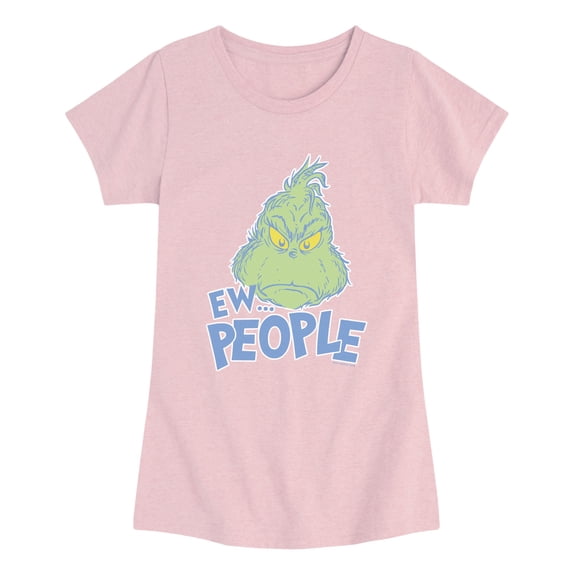 The Grinch - Ew, People Girls' Fitted Short Sleeve Graphic T-Shirt