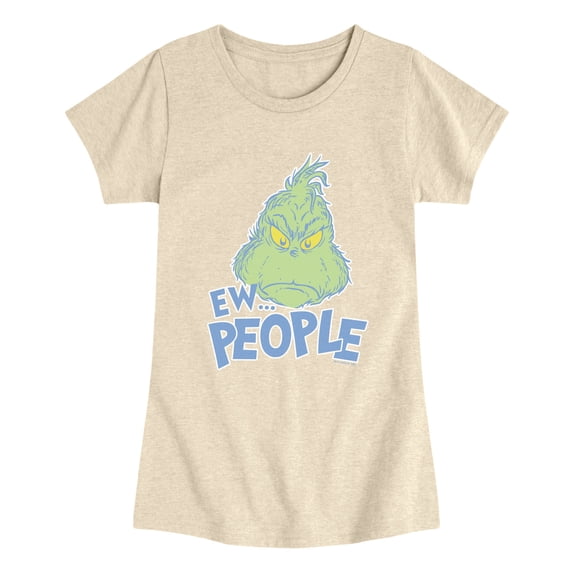The Grinch - Ew, People Girls' Fitted Short Sleeve Graphic T-Shirt
