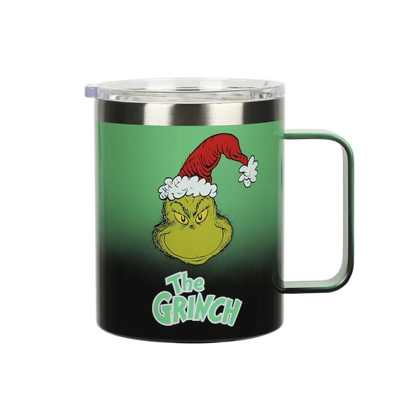 The Grinch Face 14 Oz. Vacuum Sealed Stainless Steel Coffee Mug