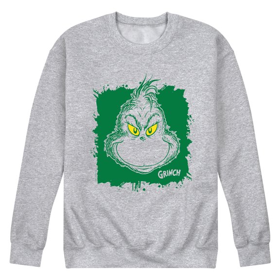 The Grinch - Face Paint Splatter - Men's Crew Fleece Sweatshirt