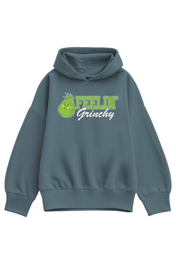 The Grinch - Feelin Grinchy- Women's Oversized Fleece Hoodie Sweatshirt Oversized Fleece Hoodie Sweatshirt