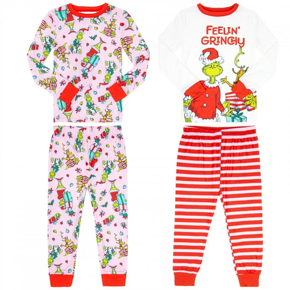 The Grinch Feelin' Grinchy Youth Pajamas 2-Pack-Size 4
