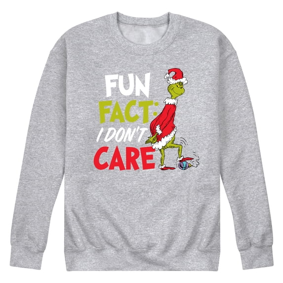 The Grinch - Fun Fact I Don't Care - Men's Crew Fleece Sweatshirt