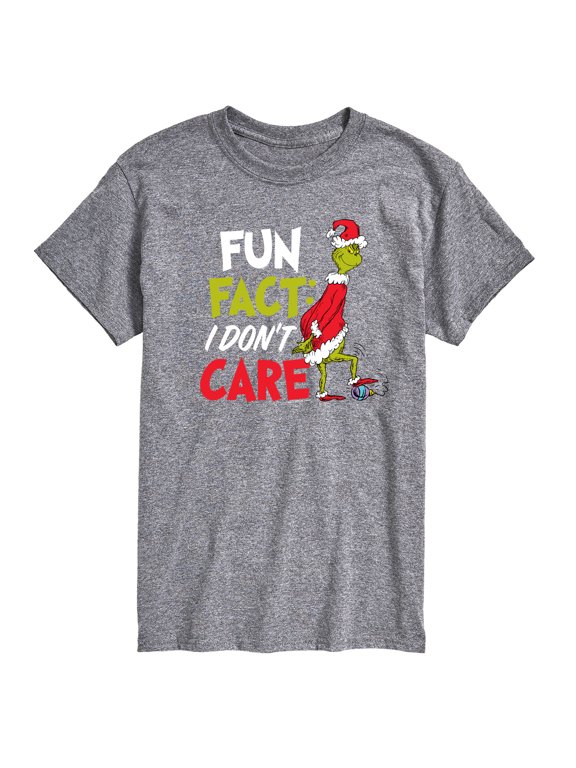 The Grinch - Fun Fact I Don't Care Short Sleeve Graphic T-Shirt