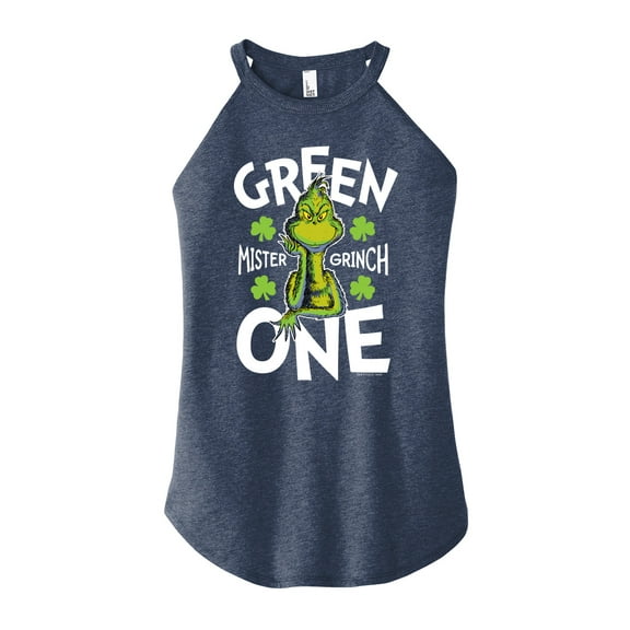The Grinch - Green One - Juniors High Neck Tank Top