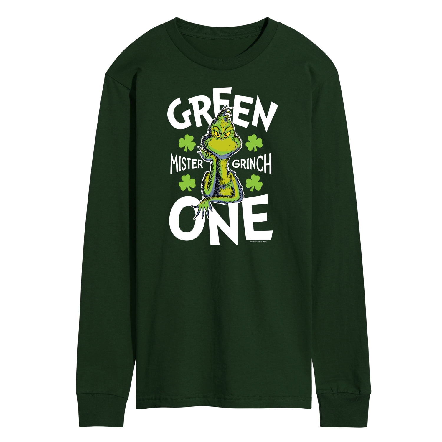- Green - Grinch Sleeve Men\'s The Long One T-Shirt
